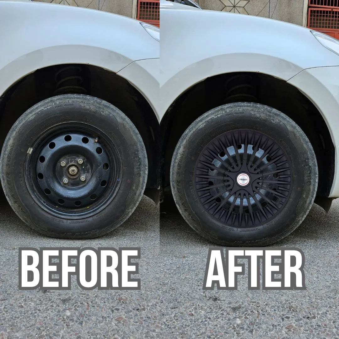 PRIGAN ACURA BLACK WHEEL COVER  (Set of 4)  AVAILABLE IN 14,15,16 INCH - Image 3