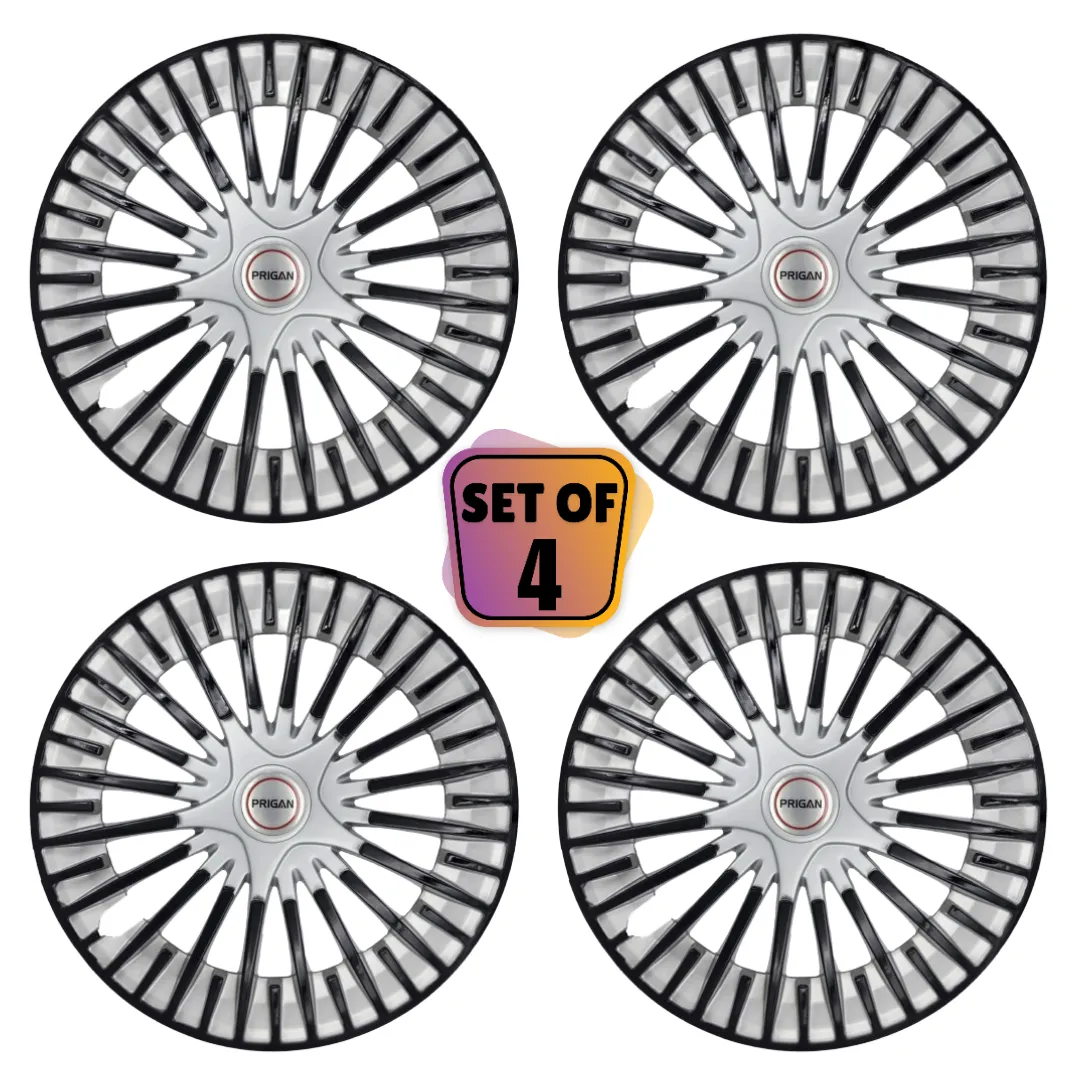 PRIGAN ACURA SILVER BLACK WHEEL COVER  (Set of 4)  AVAILABLE IN 14,15 INCH - Image 2