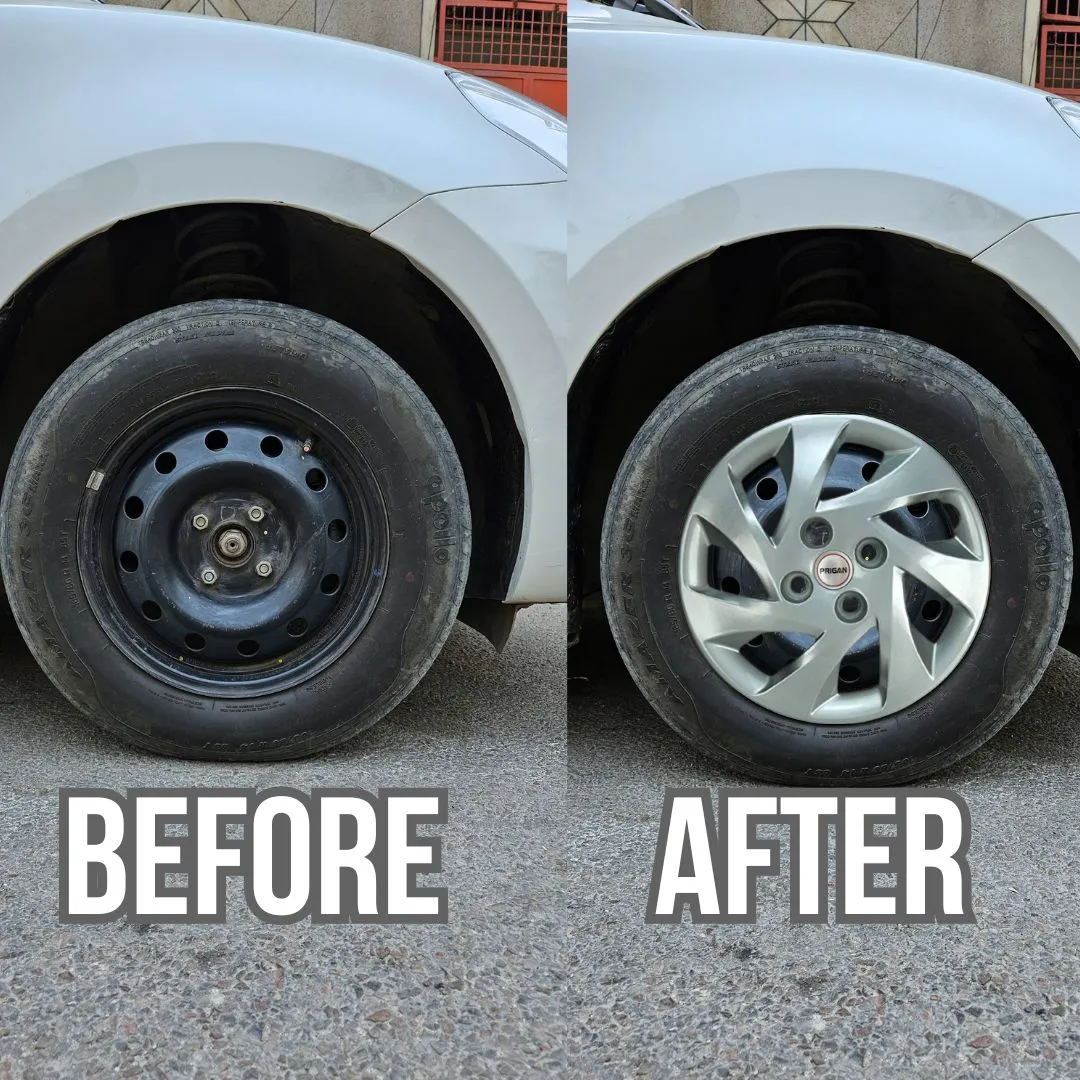 PRIGAN AMAZE 14 INCH SILVER WHEEL COVER  (Set of 4)  AVAILABLE IN 14 INCH (ONLY FOR HONDA 14 INCH CARS) - Image 3