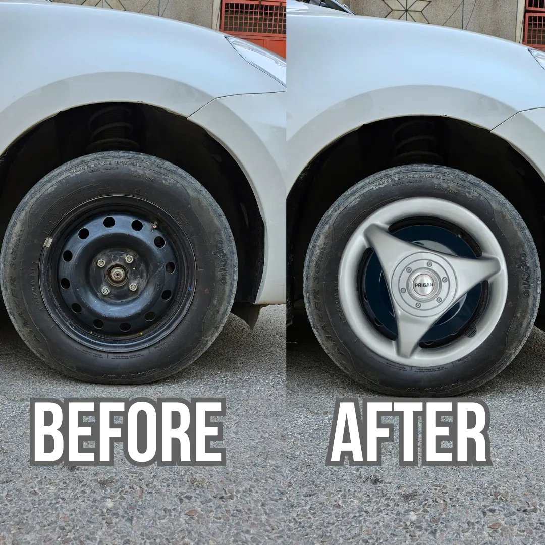 PRIGAN ATR 13 WHEEL SILVER BLACK COVER  (Set of 4)  AVAILABLE IN 13 INCH - Image 3