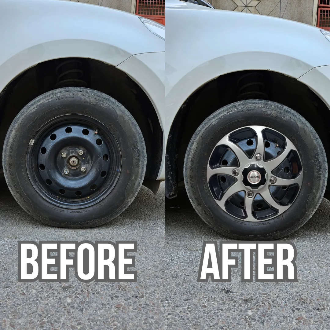 PRIGAN BOLERO TYPE-3 15 INCH SILVER BLACK WHEEL COVER  (Set of 4)  AVAILABLE IN 15 INCH - Image 3
