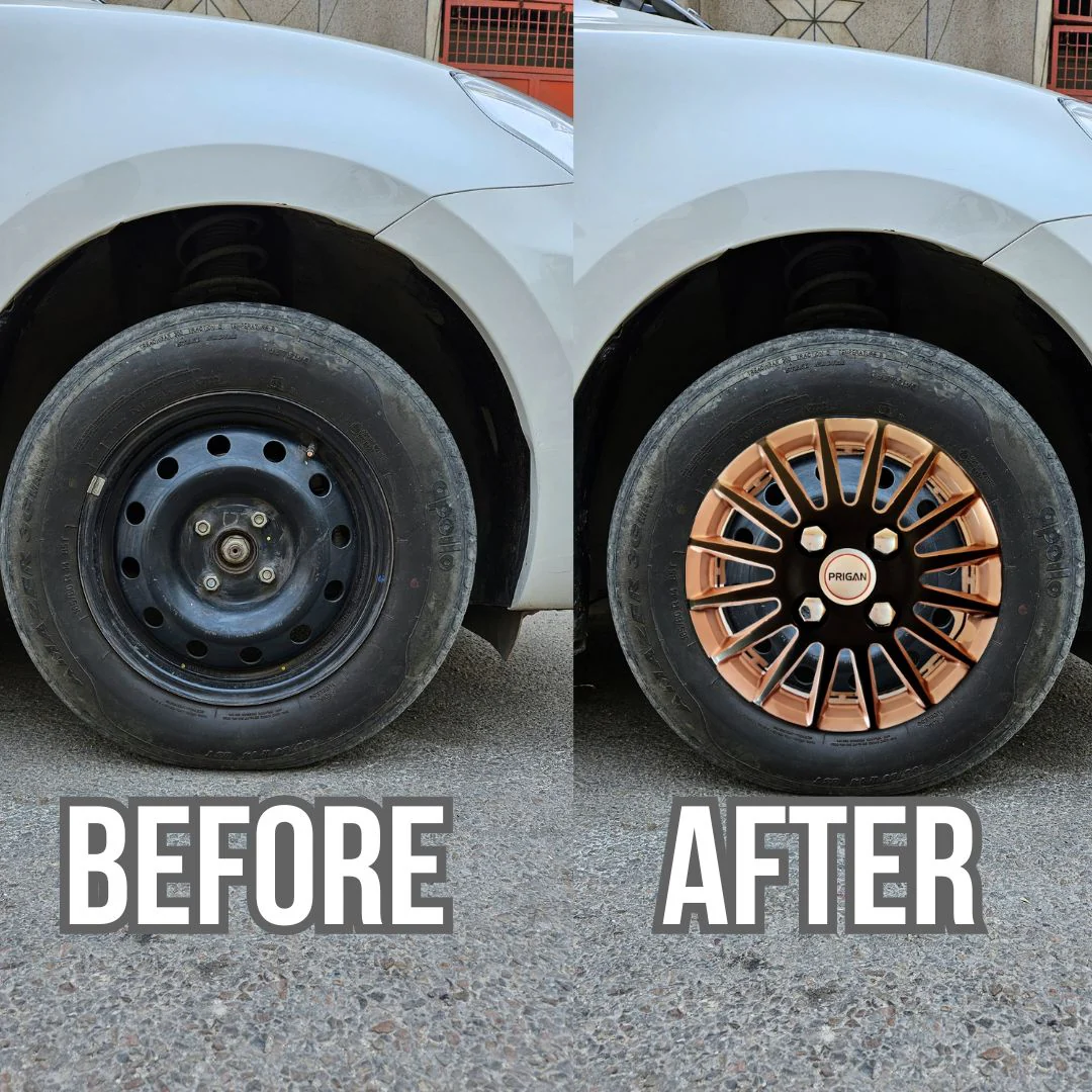 PRIGAN CAMRY BLACK COPPER WHEEL COVER  (Set of 4)  AVAILABLE IN 12,13,14,15,16 INCH - Image 3