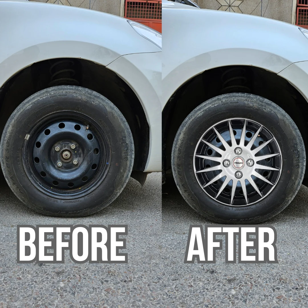 PRIGAN CAMRY BLACK SILVER WHEEL COVER  (Set of 4)  AVAILABLE IN 12,13,14,15,16 INCH - Image 3