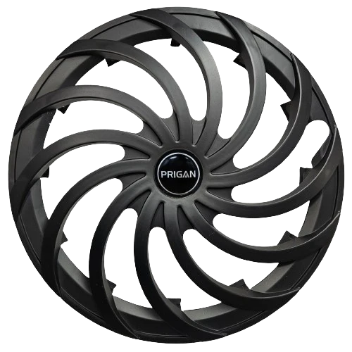 PRIGAN CYCLONE BLACK WHEEL COVER  (Set of 4)  AVAILABLE IN 12,13,14,15,16,17  INCH