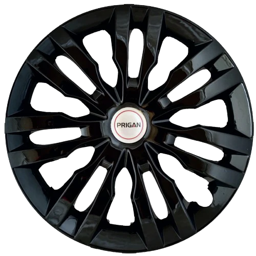 PRIGAN DZIRE TYPE 4 GLOSSY BLACK WHEEL COVER  (Set of 4)  AVAILABLE IN 14 INCH