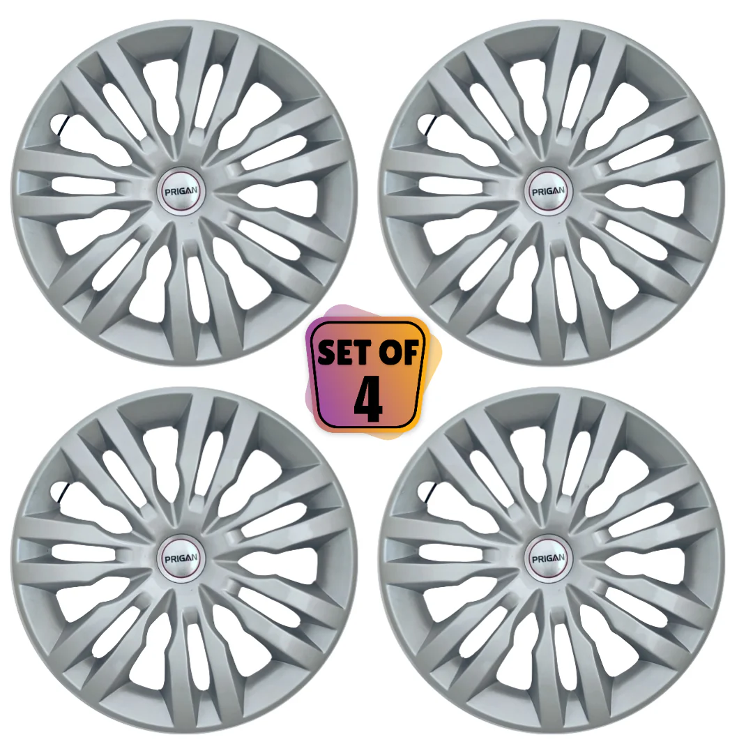 PRIGAN DZIRE TYPE 4 SILVER WHEEL COVER  (Set of 4)  AVAILABLE IN 14 INCH - Image 2