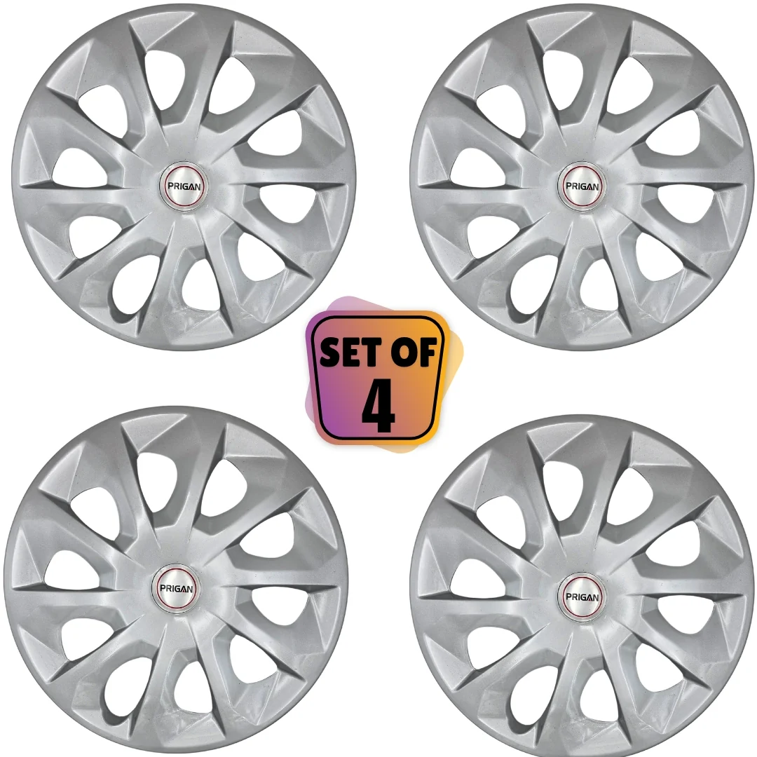 PRIGAN DZIRE TYPE 5 SILVER WHEEL COVER  (Set of 4)  AVAILABLE IN 14 INCH - Image 2