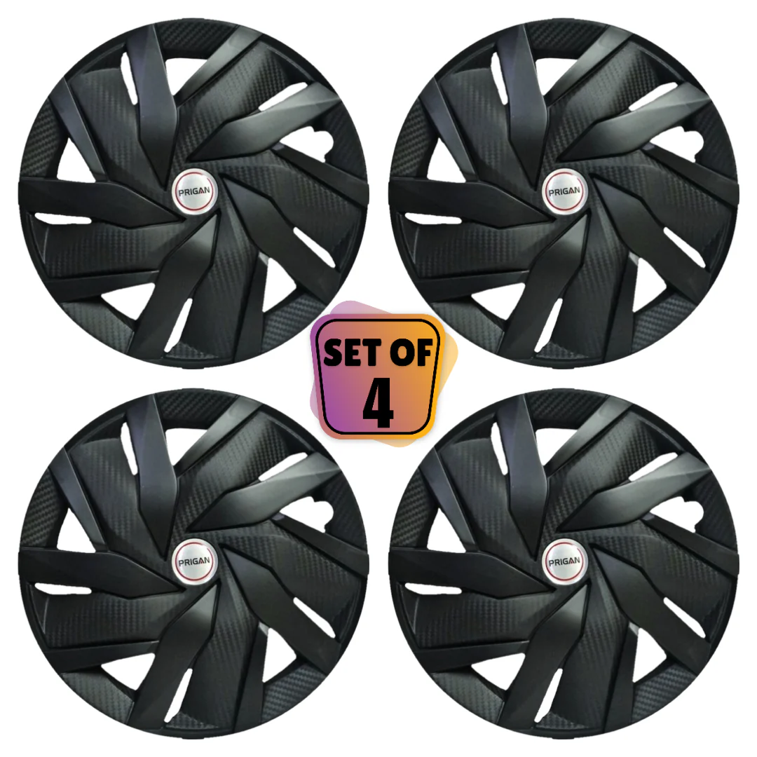 PRIGAN EAGLE BLACK WHEEL COVER  (Set of 4)  AVAILABLE IN 12,13,14,15 INCH - Image 2