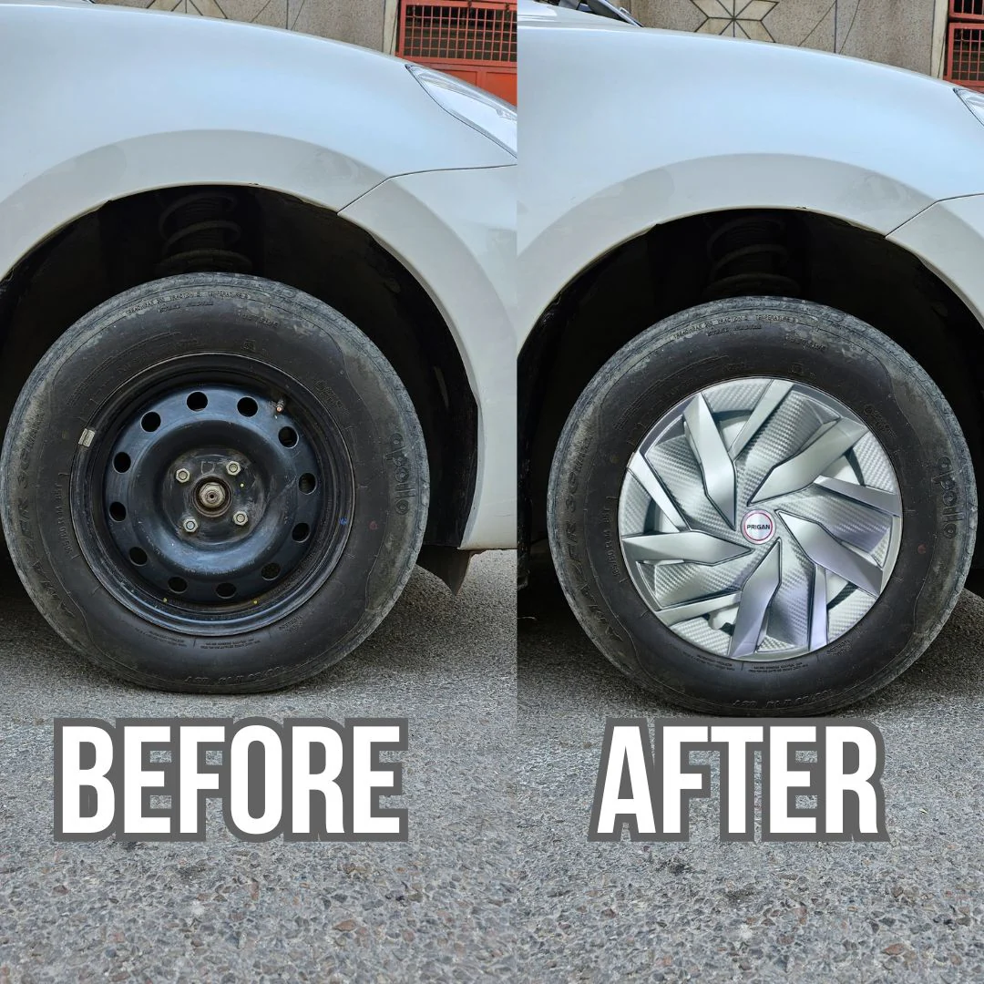 PRIGAN EAGLE SILVER WHEEL COVER  (Set of 4)  AVAILABLE IN 12,13,14,15 INCH - Image 2