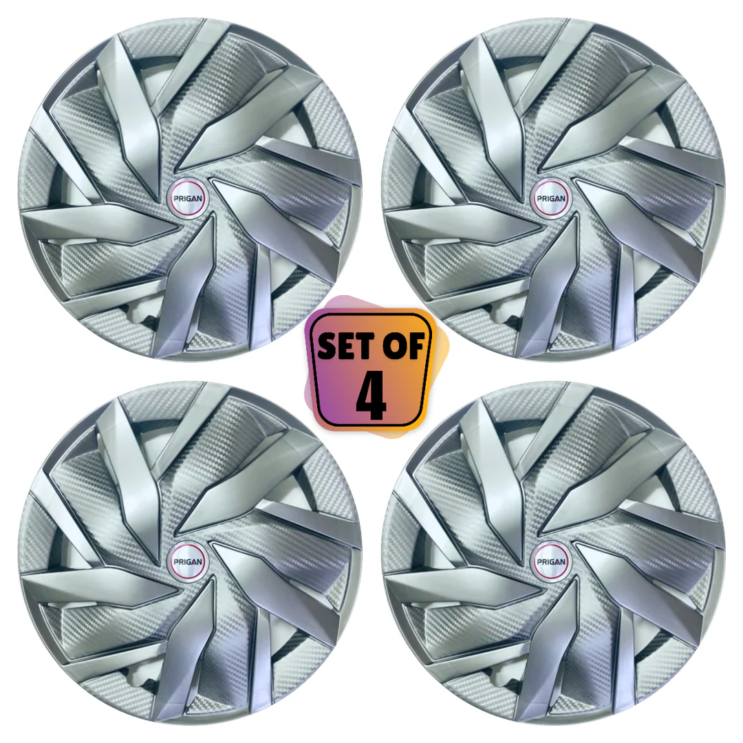 PRIGAN EAGLE SILVER WHEEL COVER  (Set of 4)  AVAILABLE IN 12,13,14,15 INCH - Image 3