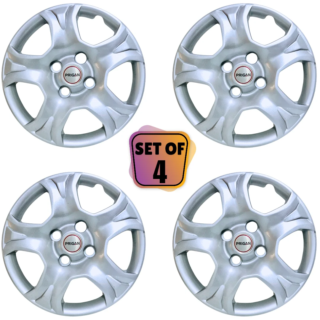 PRIGAN ECOSPORT BOLT FITTING 15 INCH SILVER WHEEL COVER  (Set of 4)  AVAILABLE IN 15 INCH (ONLY FOR ECOSPORT) - Image 2