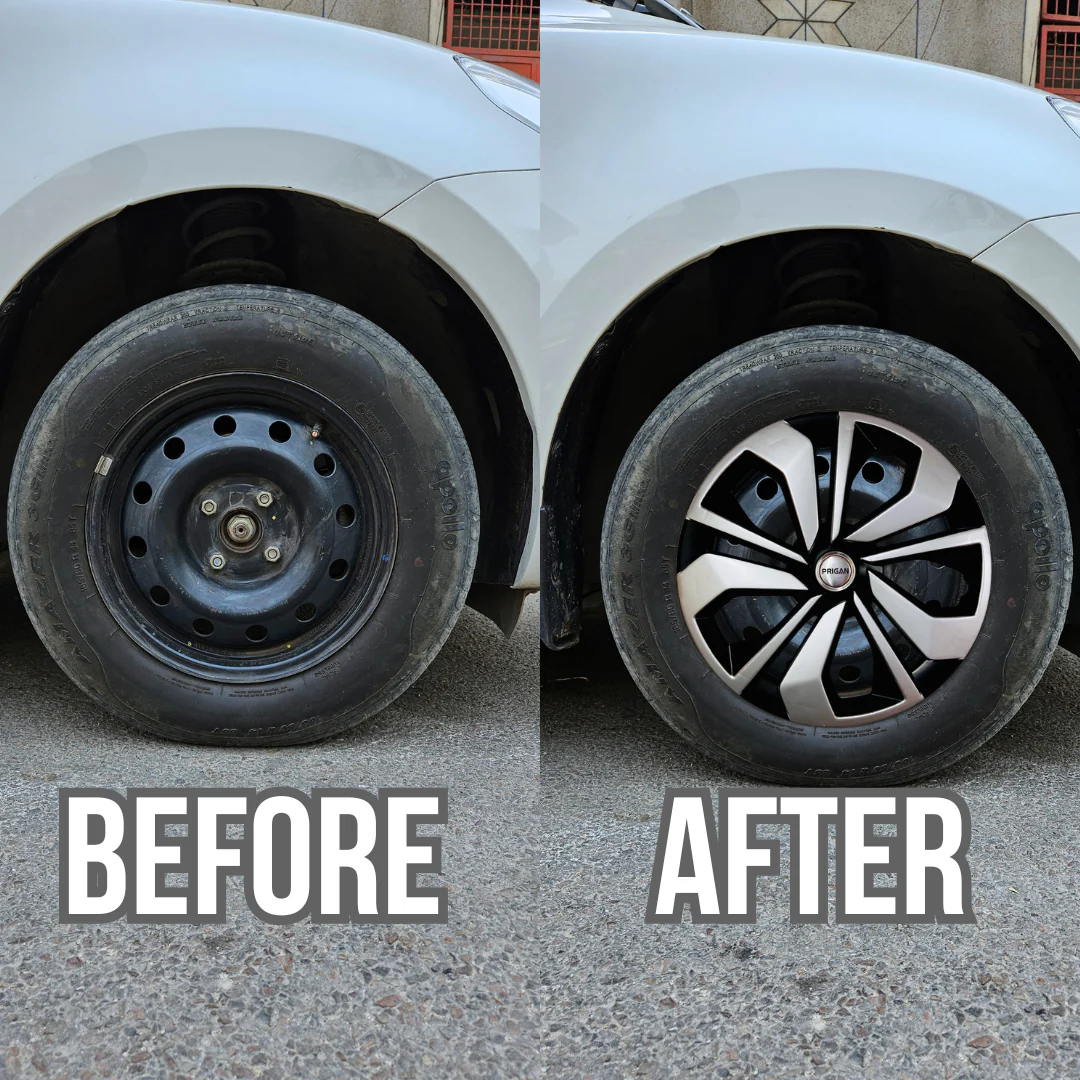PRIGAN FRONX 16 INCH BLACK SILVER WHEEL COVER  (Set of 4)  AVAILABLE IN 16 INCH - Image 3