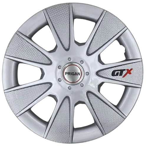 PRIGAN GTX SILVER WHEEL COVER  (Set of 4)  AVAILABLE IN 12,13,14,15,16,17  INCH