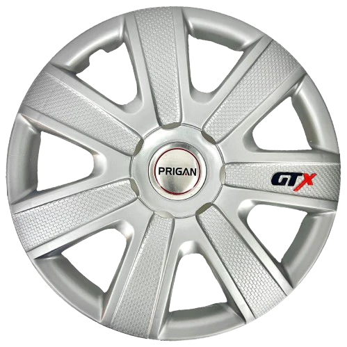 PRIGAN GTX SILVER WHEEL COVER  (Set of 4)  AVAILABLE IN 12,13,14,15,16,17  INCH - Image 2
