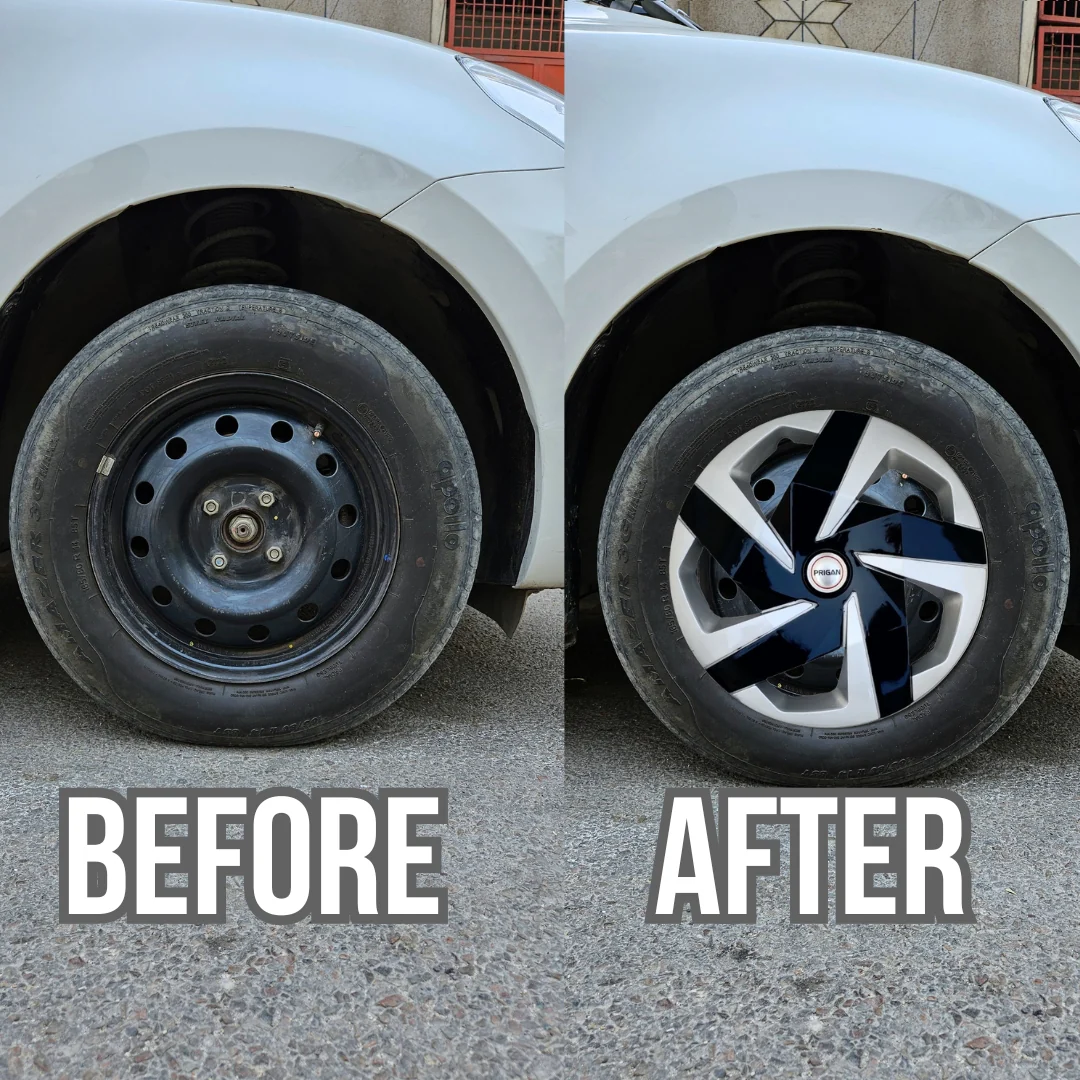 PRIGAN MAGNITE 16 INCH SILVER BLACK WHEEL COVER  (Set of 4)  AVAILABLE IN 16 INCH - Image 3