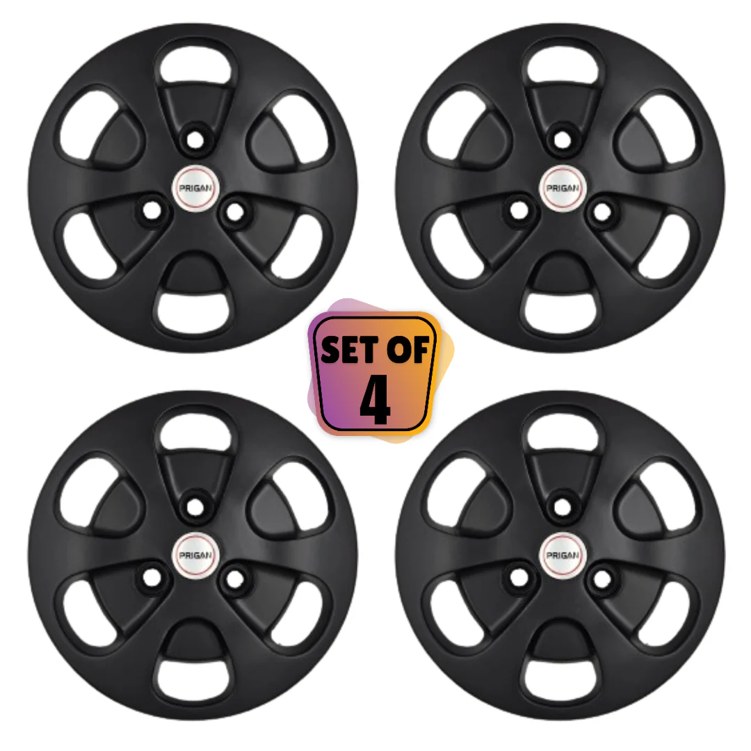 PRIGAN NANO BLACK WHEEL COVER  (Set of 4)  AVAILABLE IN 12 INCH  (BOLT FITTING) (ONLY FOR TATA NANO) - Image 2