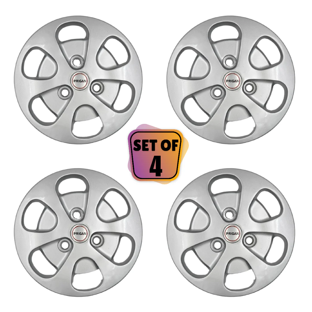 PRIGAN NANO SILVER WHEEL COVER  (Set of 4)  AVAILABLE IN 12 INCH  (BOLT FITTING) - Image 2