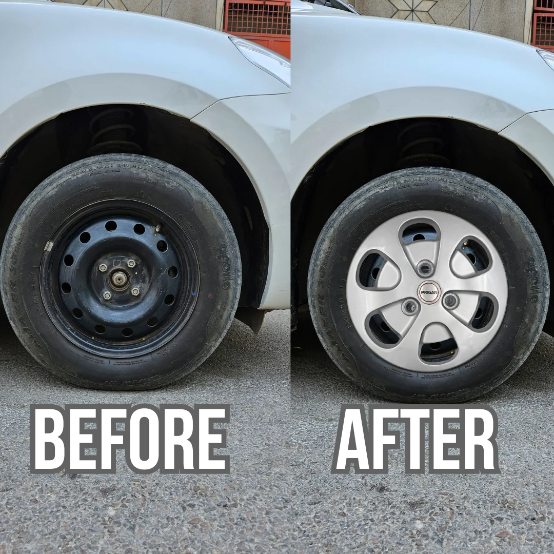 PRIGAN NANO SILVER WHEEL COVER  (Set of 4)  AVAILABLE IN 12 INCH  (BOLT FITTING) - Image 3