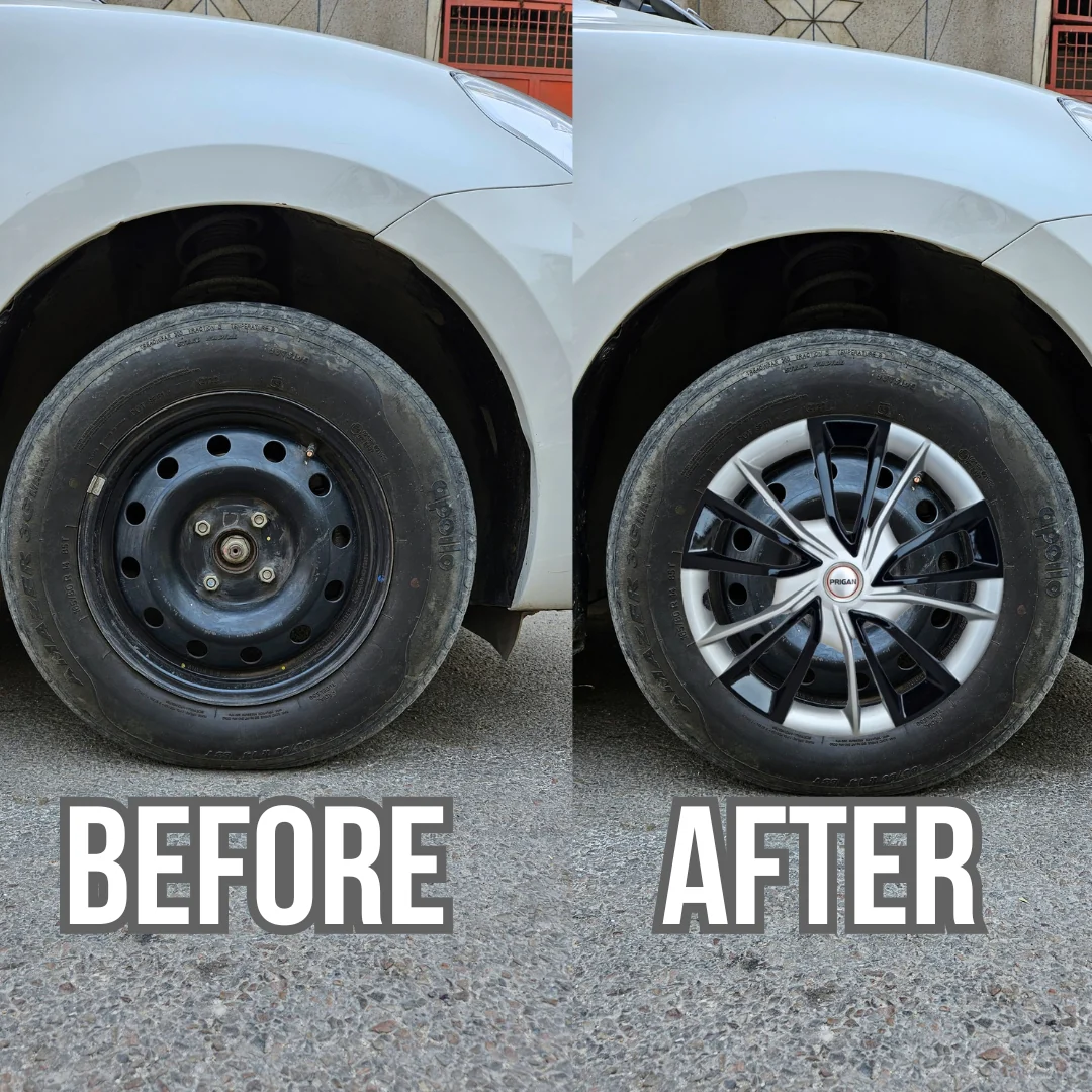 PRIGAN NEW XUV 700 17 INCH SILVER BLACK WHEEL COVER  (Set of 4)  AVAILABLE IN 17 INCH - Image 3
