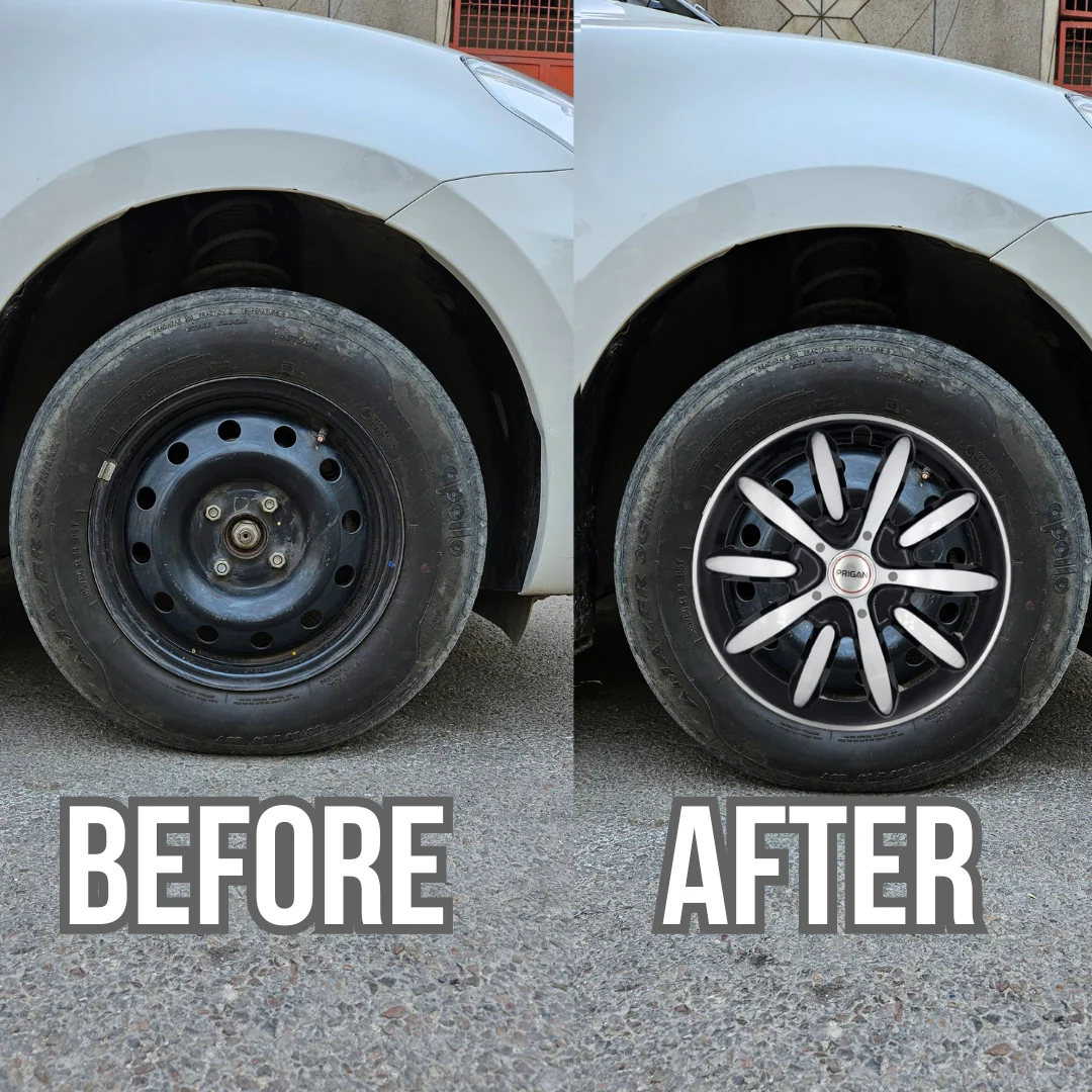 PRIGAN OCTANE 14 INCH SILVER BLACK WHEEL COVER  (Set of 4)  AVAILABLE IN 14 INCH - Image 3