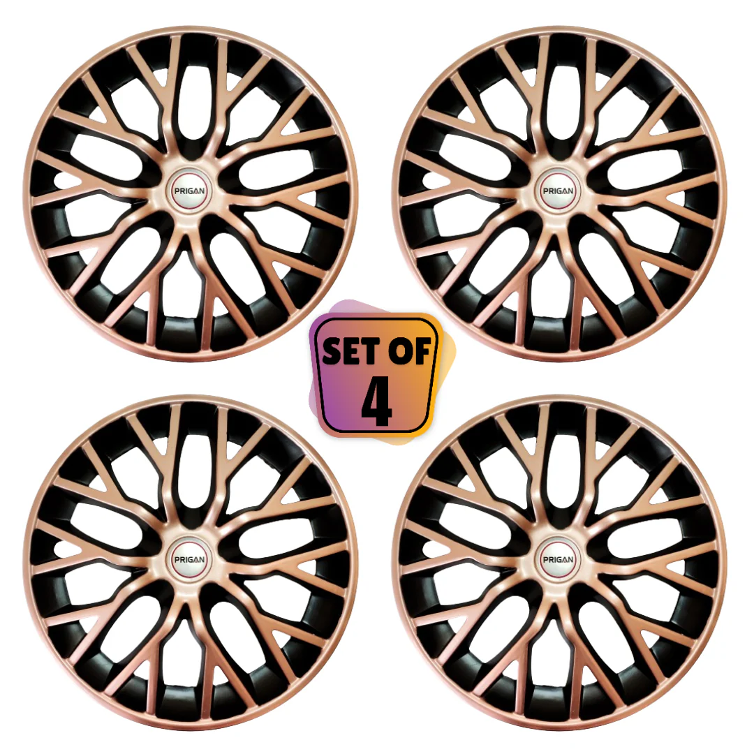 PRIGAN PHANTOM COPPER BLACK WHEEL COVER  (Set of 4)  AVAILABLE IN 12,13,14,15,16  INCH - Image 2