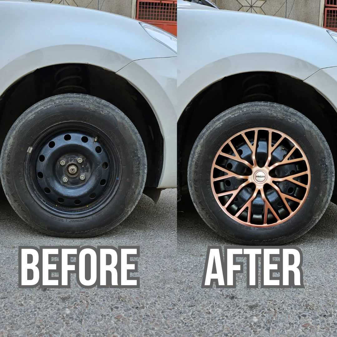 PRIGAN PHANTOM COPPER BLACK WHEEL COVER  (Set of 4)  AVAILABLE IN 12,13,14,15,16  INCH - Image 3