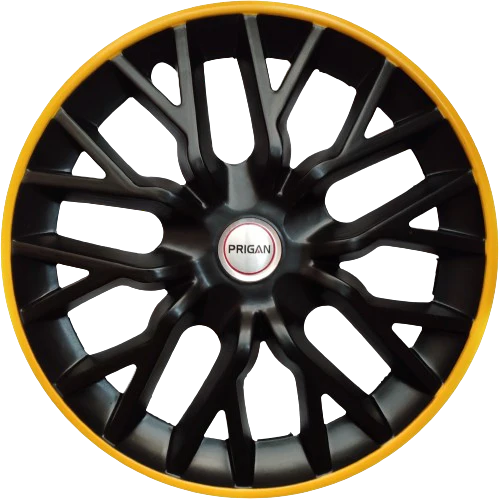 PRIGAN PHANTOM-GT YELLOW BLACK WHEEL COVER  (Set of 4)  AVAILABLE IN 12,13,14,15,16  INCH
