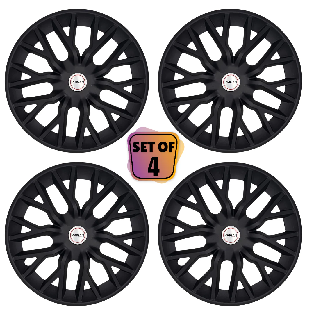 PRIGAN PHANTOM MATTE BLACK WHEEL COVER  (Set of 4)  AVAILABLE IN 12,13,14,15,16  INCH - Image 2