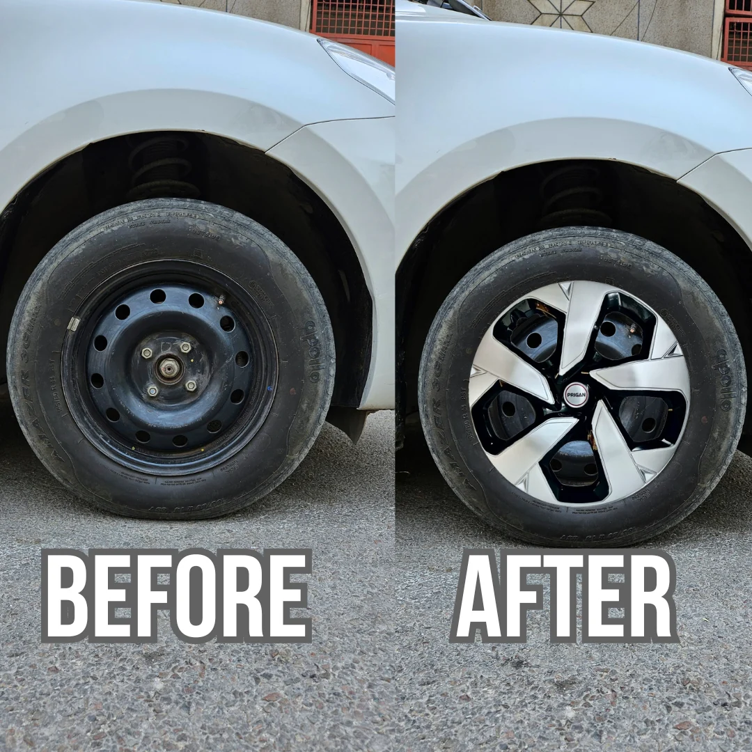 PRIGAN PUNCH 15 INCH BLACK SILVER WHEEL COVER  (Set of 4)  AVAILABLE IN 15 INCH (SPECIALLY DESIGNED FOR PUNCH) - Image 3