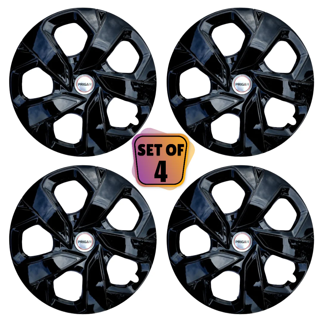 PRIGAN PUNCH 15 INCH BLACK WHEEL COVER  (Set of 4)  AVAILABLE IN 15 INCH (SPECIALLY DESIGNED FOR PUNCH) - Image 2