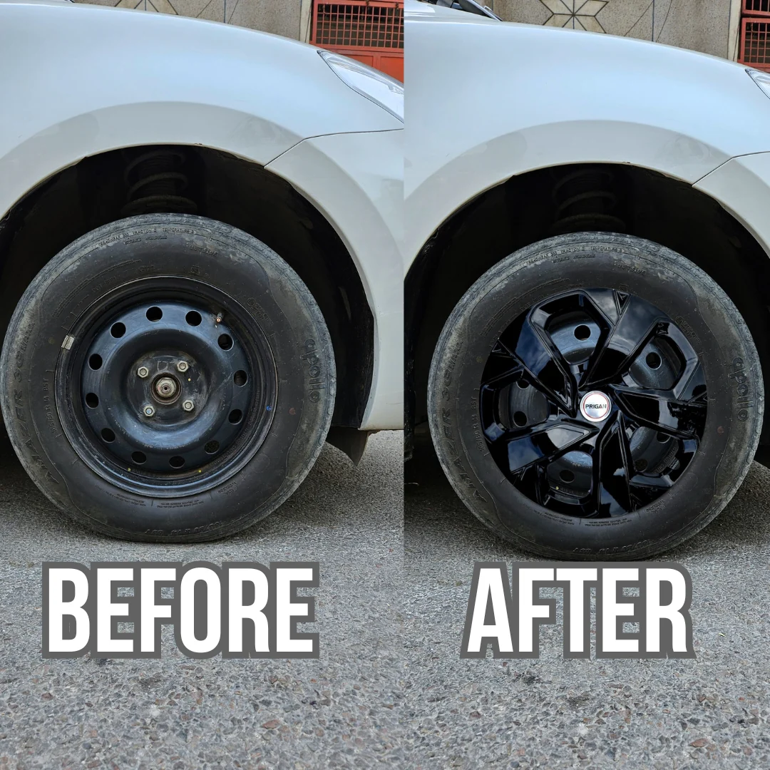 PRIGAN PUNCH 15 INCH BLACK WHEEL COVER  (Set of 4)  AVAILABLE IN 15 INCH (SPECIALLY DESIGNED FOR PUNCH) - Image 3
