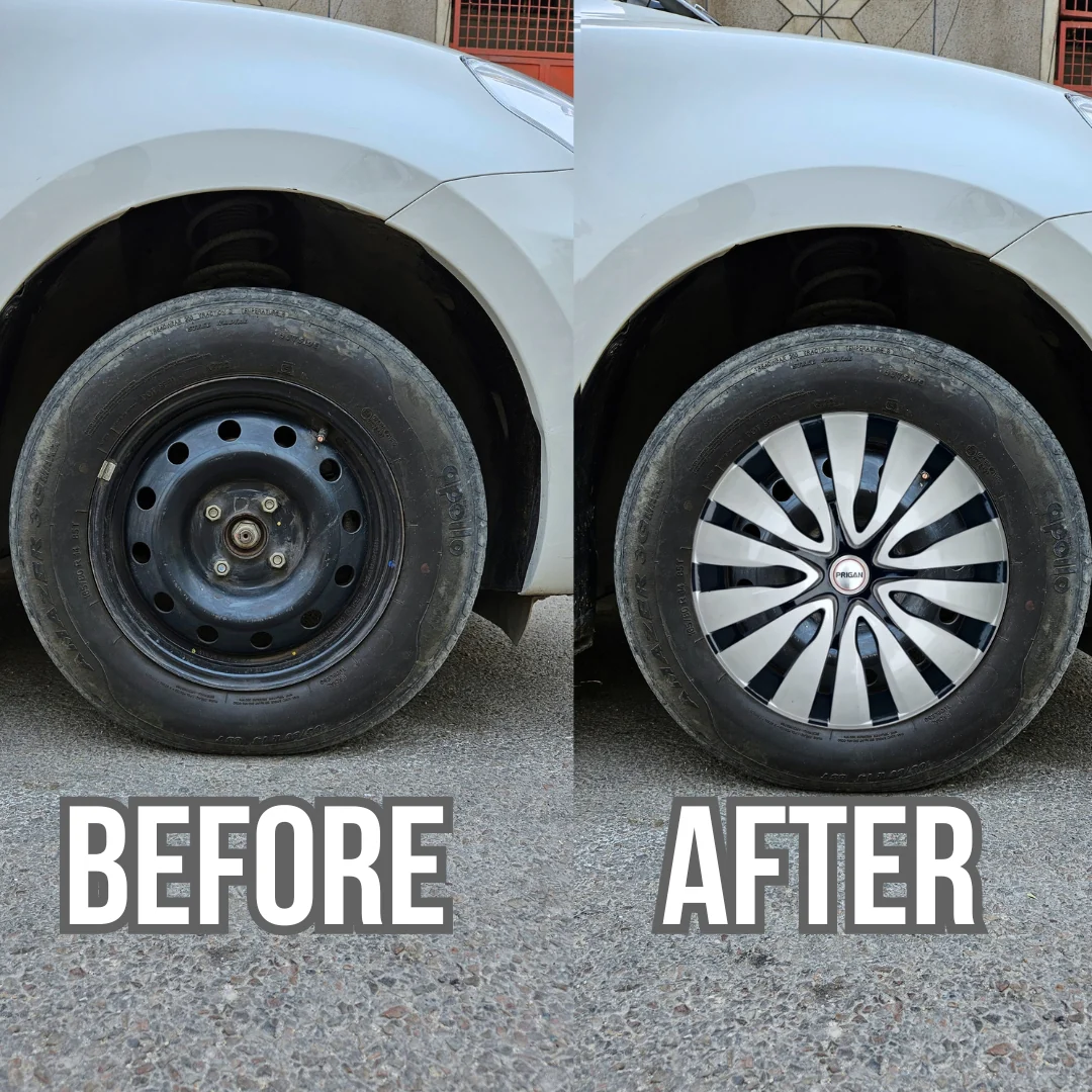 PRIGAN SAVI 16 INCH SILVER BLACK WHEEL COVER  (Set of 4)  AVAILABLE IN 16 INCH - Image 3