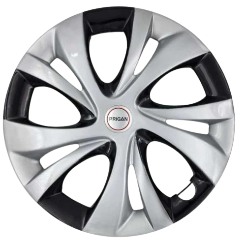PRIGAN SWIFT-5 14 INCH SILVER BLACK WHEEL COVER  (Set of 4)  AVAILABLE IN 14 INCH