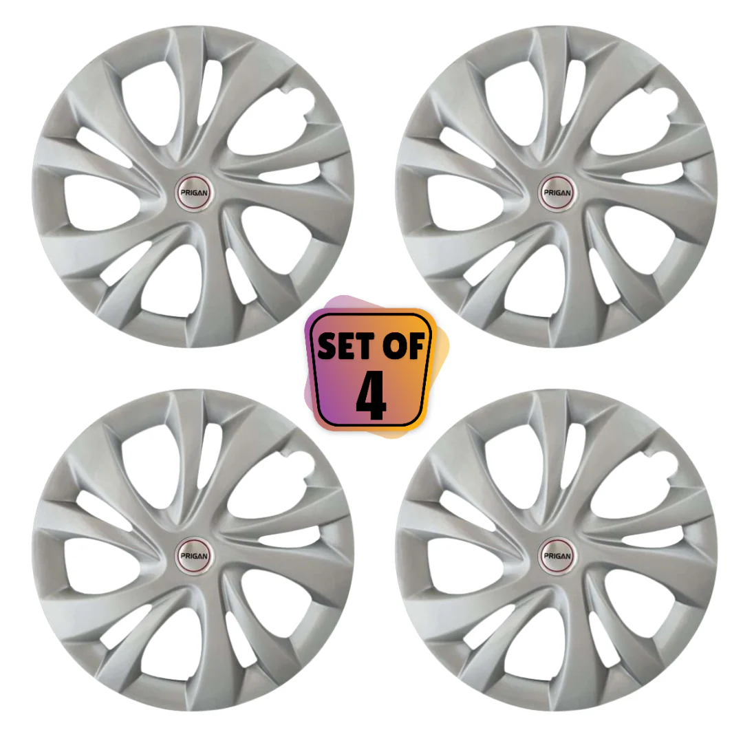PRIGAN SWIFT-5 14 INCH SILVER WHEEL COVER  (Set of 4)  AVAILABLE IN 14 INCH - Image 2