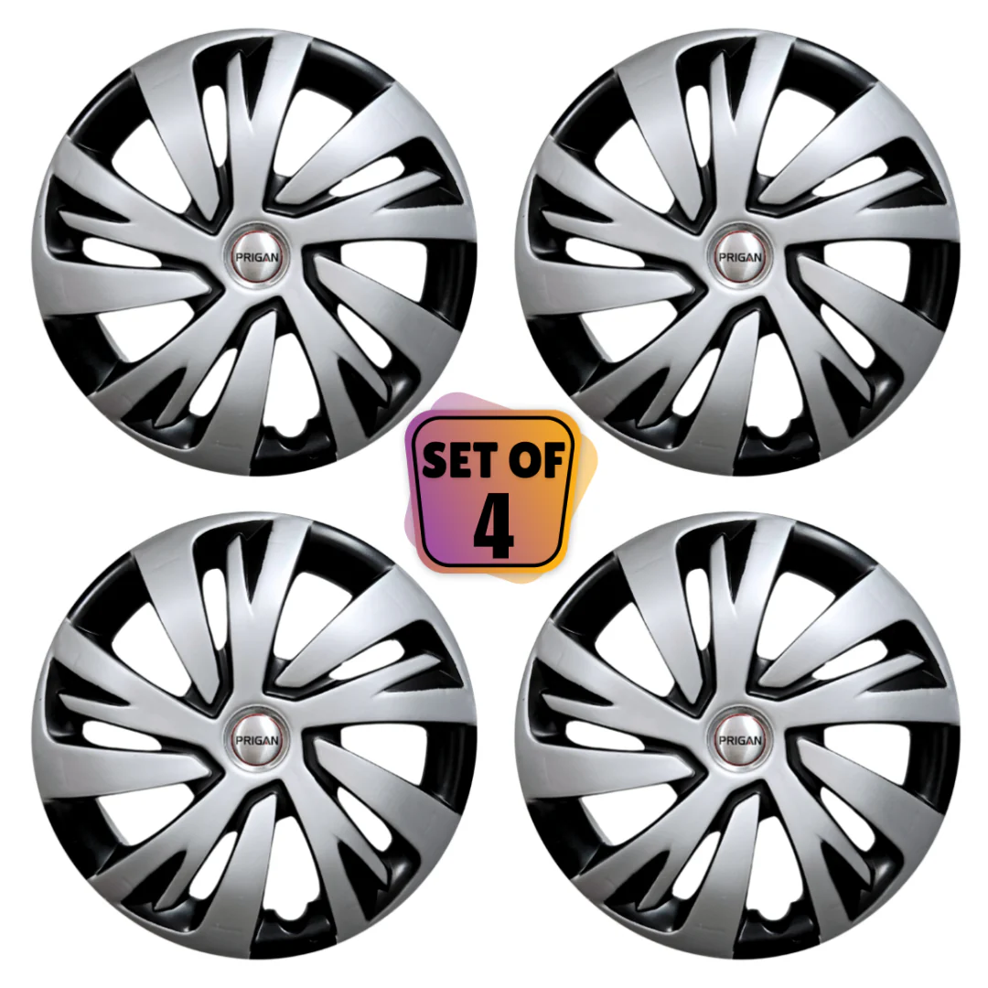 PRIGAN SWIFT-6 14 INCH BLACK SILVER WHEEL COVER  (Set of 4)  AVAILABLE IN 14 INCH - Image 2