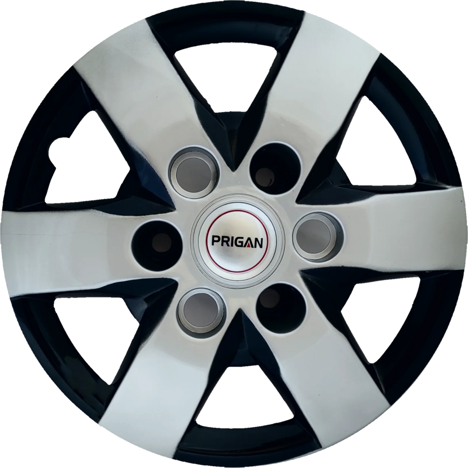 PRIGAN TAVERA 15 INCH SILVER BLACK WHEEL COVER  (Set of 4)  AVAILABLE IN 15 INCH SPECIALLY DESIGNED TO FIT ON TAVERA ONLY
