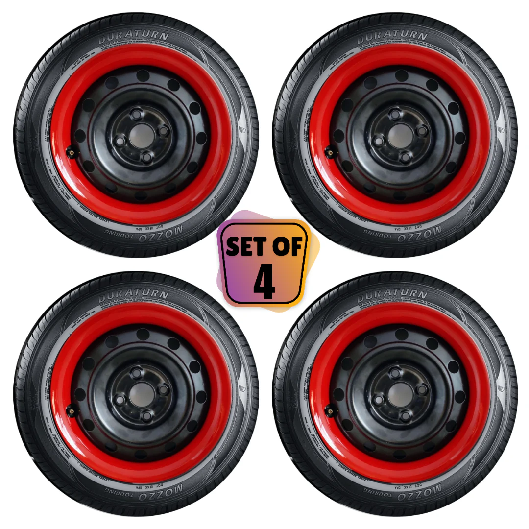 PRIGAN TRIM RED WHEEL COVER  (Set of 4)  AVAILABLE IN 12,13,14,15,16 INCH - Image 2