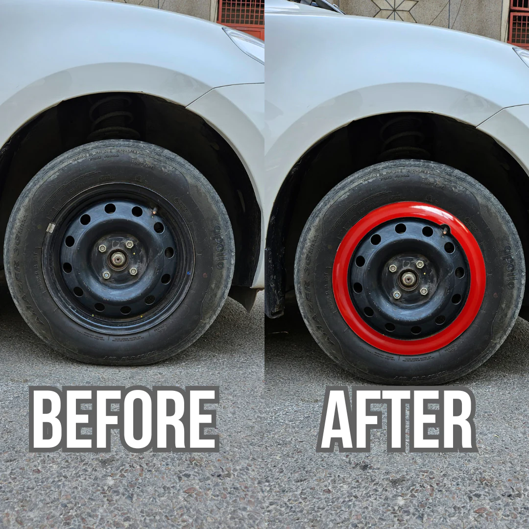 PRIGAN TRIM RED WHEEL COVER  (Set of 4)  AVAILABLE IN 12,13,14,15,16 INCH - Image 3