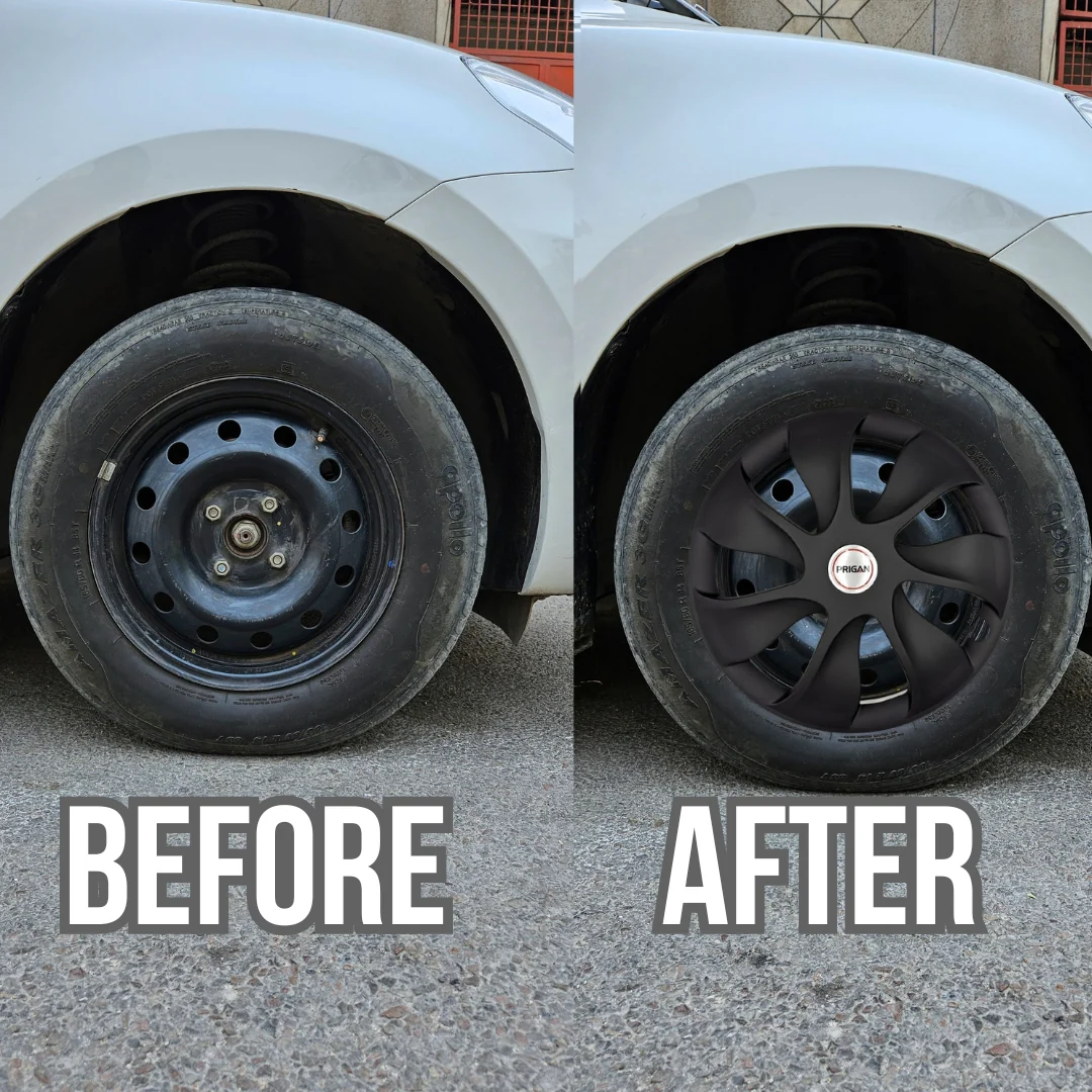 PRIGAN URBAN BLACK WHEEL COVER  (Set of 4)  AVAILABLE IN 14,15 INCH - Image 3