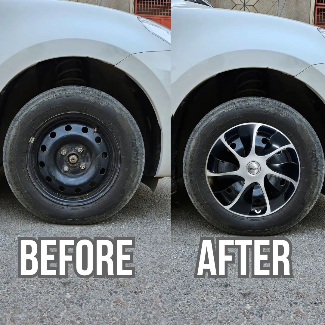 PRIGAN URBAN SILVER BLACK WHEEL COVER  (Set of 4)  AVAILABLE IN 14,15 INCH - Image 3