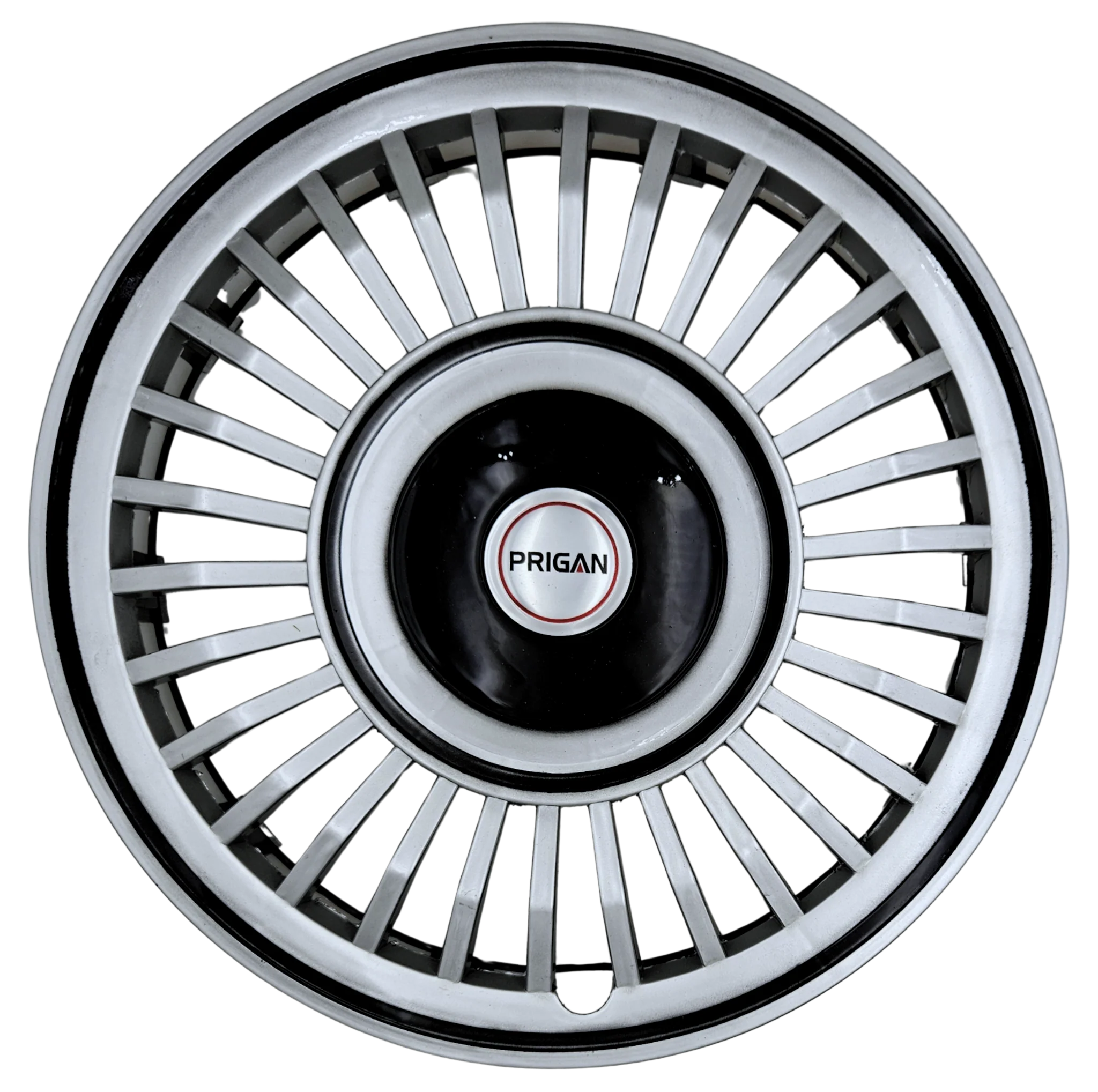 PRIGAN VINTAGE INCH SILVER BLACK WHEEL COVER  (Set of 4)  AVAILABLE IN 13,14 INCH