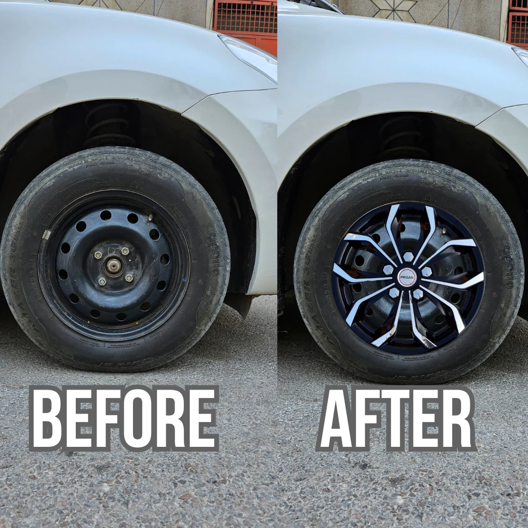 PRIGAN VISION BLACK CHROME WHEEL COVER  (Set of 4)  AVAILABLE IN 12,13 INCH - Image 3