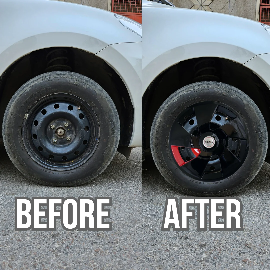PRIGAN XUV 500 17 INCH RED BLACK WHEEL COVER  (Set of 4)  AVAILABLE IN 17 INCH - Image 3